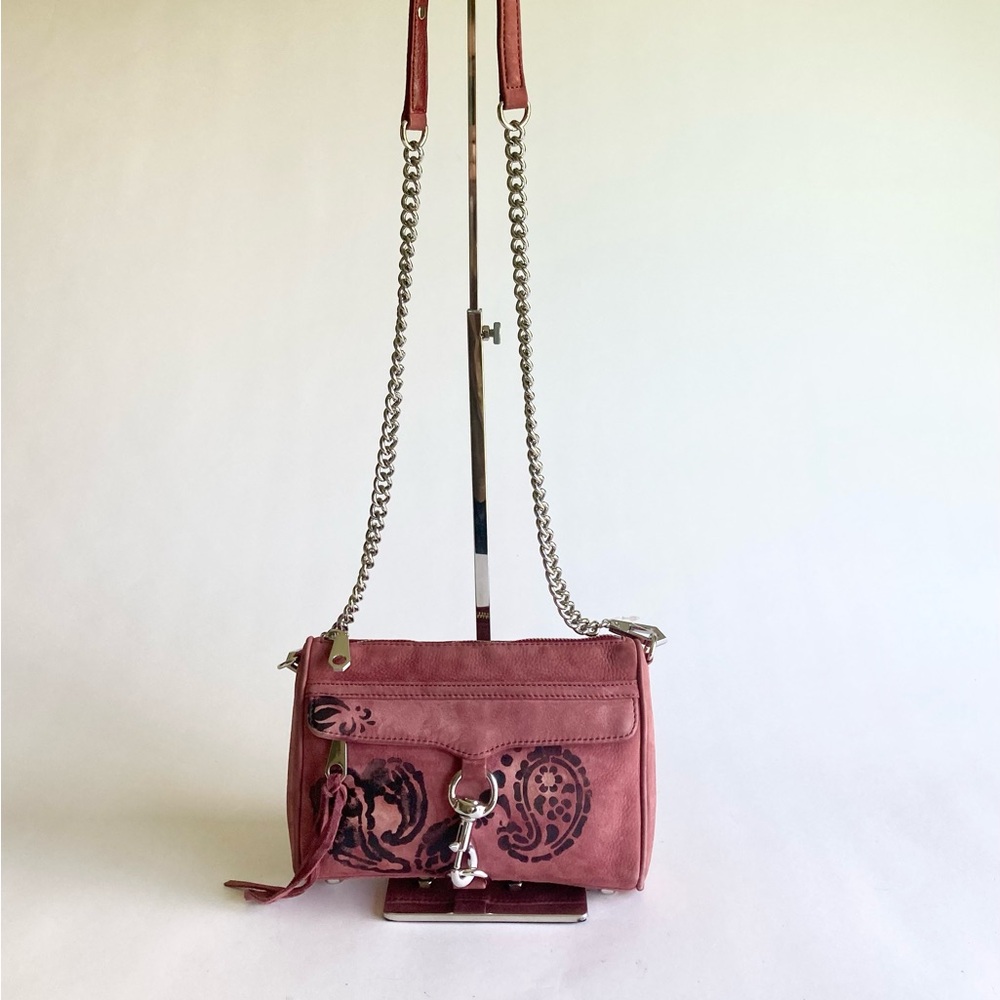 Rebecca Minkoff Dust Pink Genuine Leather Crossbody Shoulder Bag